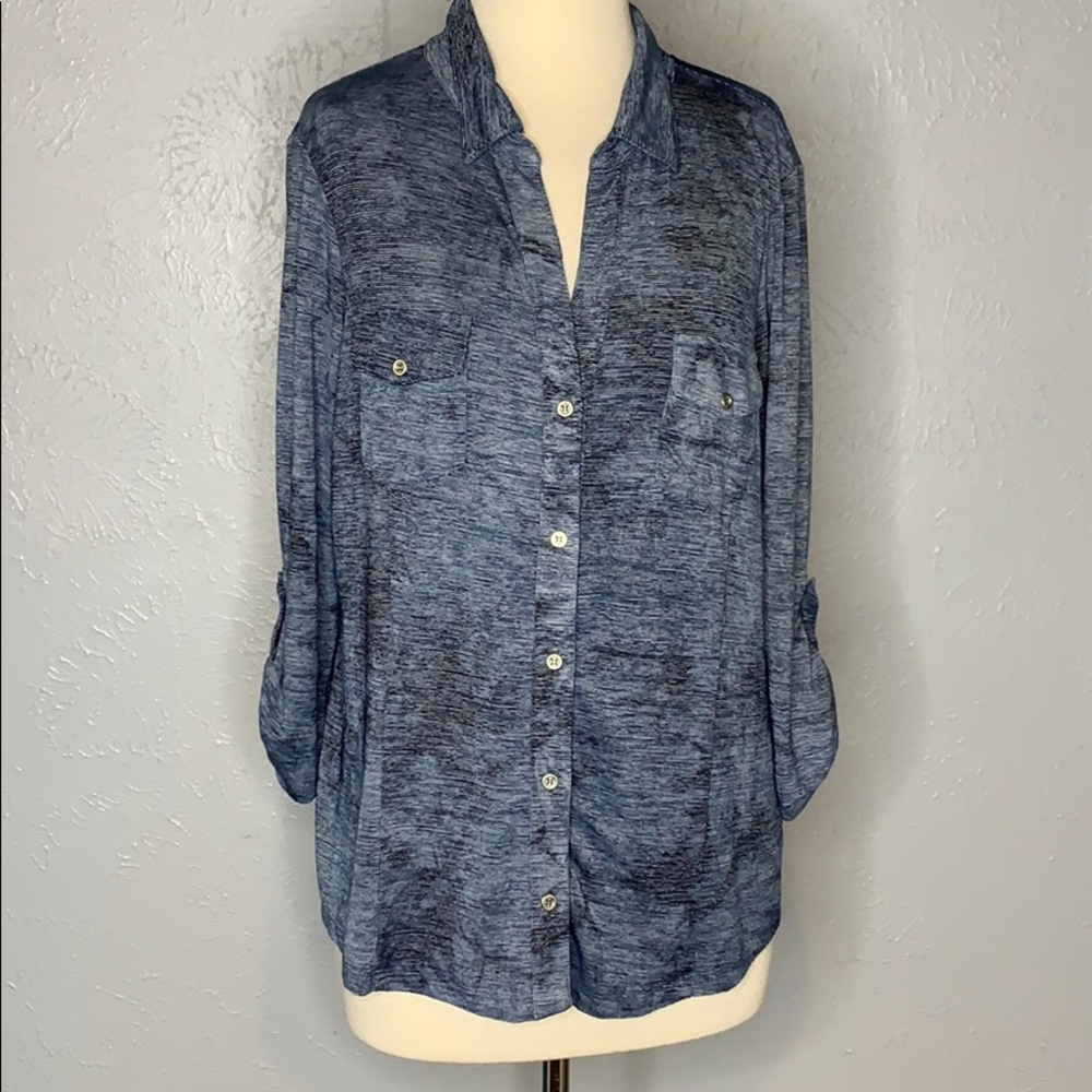 Rock & republic Live & Let Live Button down blouse